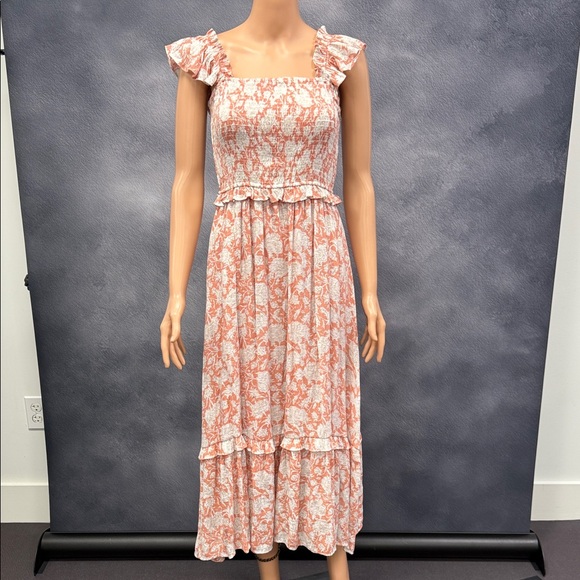 By The River | Dresses | Elegant Coral Floral Maxi Dress | Poshmark